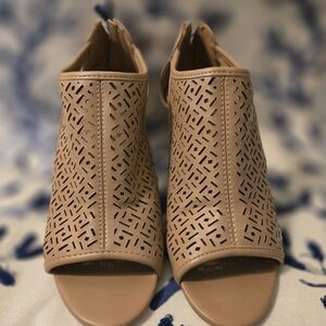 Style & Co. Beige Cutout Sandals